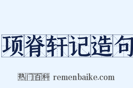 项脊轩记造句是什么意思的图片